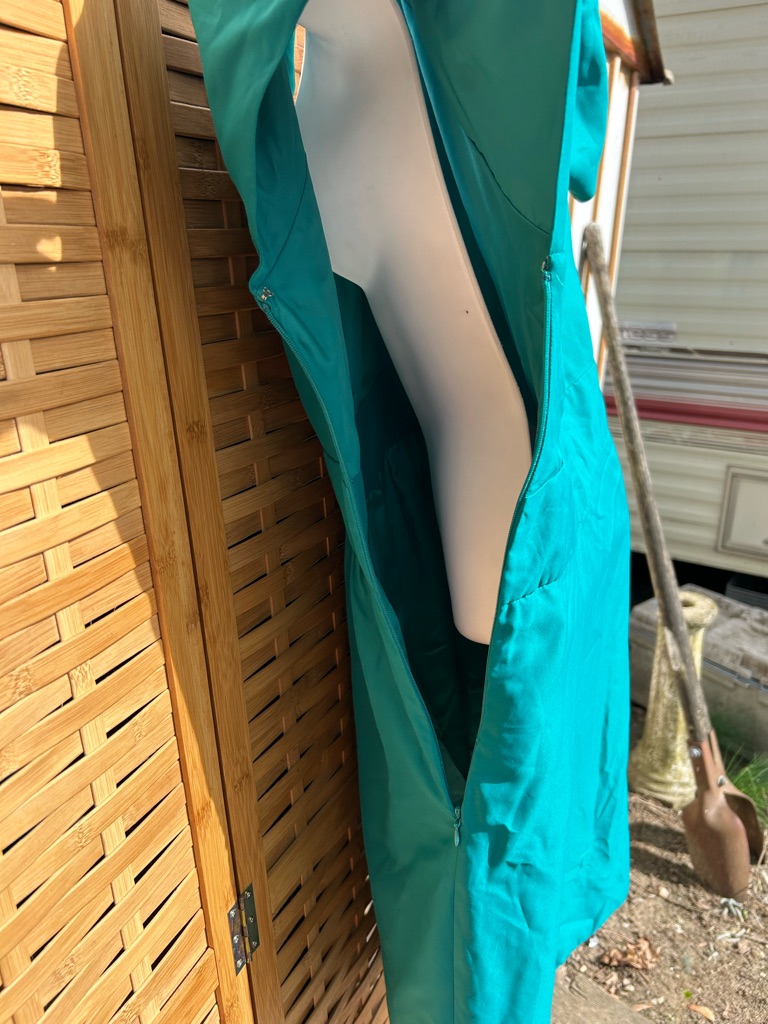 The Limited- Teal Puff-Sleeve Dress — image 8 of 8